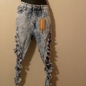 High waisted jeans